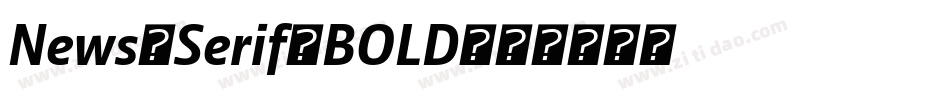 News Serif BOLD字体转换